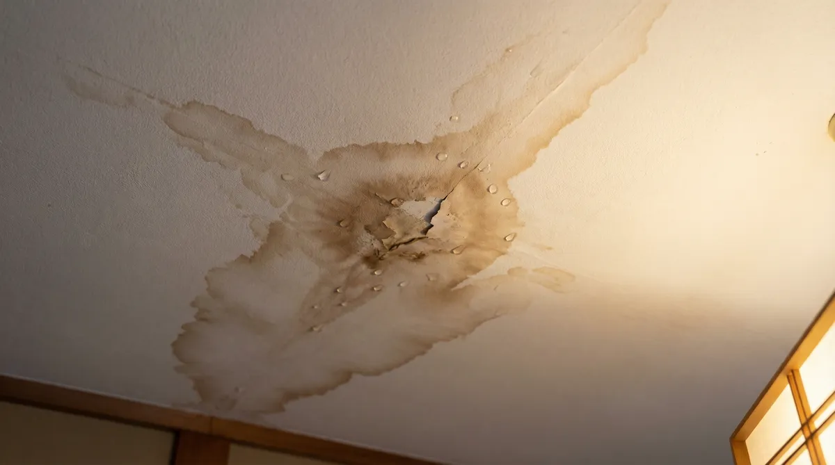 天井の雨漏りシミ